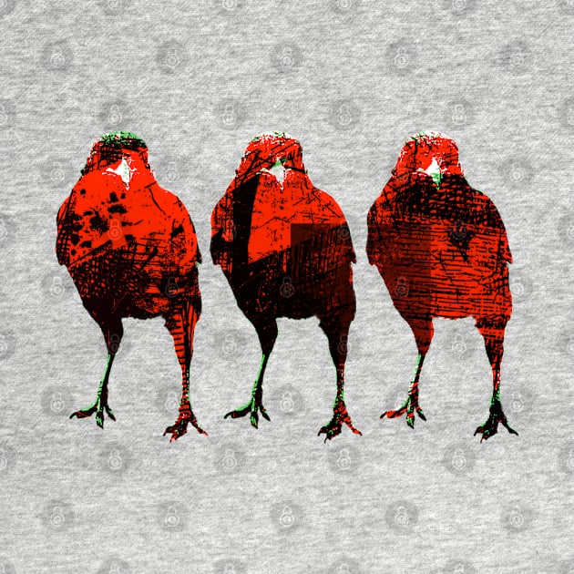 Three Red Birds by L'Appel du Vide Designs by Danielle Canonico